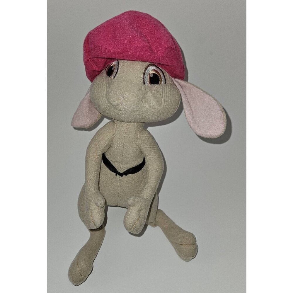 Hop Movie Fluffy Bunny Plush 14" Toy Factory Pink Beret Easter Stuffed Rabbit